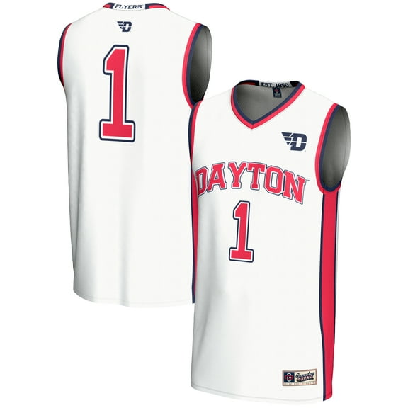 Youth GameDay Greats White #1 Dayton Flyers Lightweight Basketball Jersey