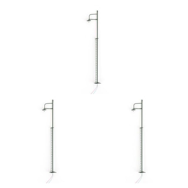 Ounissouiy Modelo de tren, poste de luz con escalera, paisaje del hogar, construcción, luz LED de vía férrea, artesanía, lámpara de pista, Type1 NO1