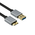 thumbnail image 4 of CBUS 5ft External Hard Drive Cable - USB 3.2 Gen 1 Cable Micro B to USB-A 3.0 Cable Compatible with WD My Passport, LaCie, Seagate, Transcend StoreJet, 4 of 5