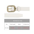 thumbnail image 5 of INSPIRE CHIC Women's Belt Retro Simple Chain Square Buckle for Dress Coat Decorative Belts 103x2.8cm/40.5x1.1" Beige, 5 of 6