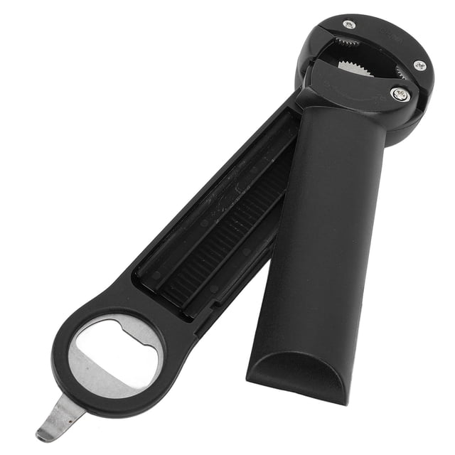 Ouvre-boîte, Outil d'Ouverture de Bouteille Réglable Ouvre-Boîte Multifonctionnel avec Design Économiseur de Varech Couvercle de Bocal Rétractable Pince de Couvercle de Bouteille pour Usage Domestique