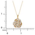 thumbnail image 2 of Brilliance Fine Women's Love Knot 18K Gold Crystal Pendant and Earring Set, 2 of 5
