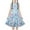 Blue, variant on 4-14 Years Girls Summer Dresses Floral Rainbow Casual Dress Shirt Short Sleeve Sleeveless Dress for Kids Blue 9-10 Years