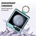 thumbnail image 4 of Dteck Case for Samsung Galaxy Z Flip 7,Shockproof Leather Ring Holder Case Hard PC Back Cover for Galaxy Z Flip 7,Green, 4 of 9