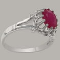 thumbnail image 5 of LBG British Made 14k White Gold Natural Ruby Womens Engagement Ring - 33 size options - Size 9.5, 5 of 6