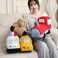 thumbnail image 3 of Train Plush Toy, Stuffed Animal Cartoon Train Pillow, Soft Cuddly Toy Train for Kids, Children's Bedroom Decor Nursery Gift, Railway Plush Cushion for Playtime and Bedtime Companion, 3 of 7