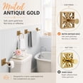thumbnail image 3 of Autumn Alley Two Bathroom Towel and Robe Hooks, Antique Gold Metal Modern Unique Style, 2 Pack, 3 of 9