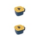thumbnail image 2 of Bewildely Combinación de caja de especias con cucharas de tapa Kit de condimentos de rejilla múltiple Cajas de almacenamiento Frascos de contenedores Azul amarillo 2piezas Bewildely CBP185427, 2 of 6