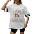 thumbnail image 2 of Women's Gameday Couture White ECU Pirates Iconic Oversized Fashion Jersey, 2 of 5