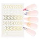 thumbnail image 4 of Cinta de rayas con diseño de uñas de oro rosa, rayas de líneas geométricas deslizantes 3d para uñas de gel, calcomanía adhesiva para manicura con incrustaciones -GS104, 4 of 4