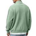thumbnail image 5 of Men's Solid Sweatshirt Pit Strip Half Open Collar Casual Printed Sweatshirt for Fall Winter, 5 of 7