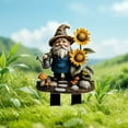 thumbnail image 4 of SLYNSHome Garden Decorations Acrylic Gnome Stakes Art Fairy Garden Accessories for Patio Porch Balcony Yard Lawn Dwarf Ground Decor Housewarming Gift, 4 of 9