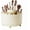 Cream, variant on DASITON Large Capacity Makeup Brush Holder,360 ° Rotating Makeup Organizer,5 Slot Makeup Brushes Cup,for Vanity Decor,Bathroom Countertops,Desk Storage Container,Cosmetic Display cases(Black)