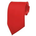 thumbnail image 1 of Solid red polyester tie, 1 of 4