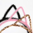thumbnail image 2 of 3Pcs Women Girls Cute For Cat Ears Plush Headband Leopard Solid Elastic Hair Hoop Par, 2 of 2