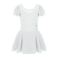 thumbnail image 2 of Fldy Kids Girls Ballet Dancewear Sleeves Ballerina Printed Dance Leotard Dress Tulle Skirt White XXL, 2 of 7