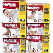 Huggies Snug and Dry Diapers, Super Pack (Choose Your Size)