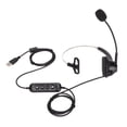 thumbnail image 2 of Auriculares telefónicos H360‑USB‑3 negros con ajuste de volumen y silenciador, auriculares de un solo lado con conector USB para centro de llamadas, 2 of 14