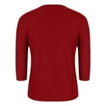 thumbnail image 5 of gakvbuo 3/4 Sleeve Shirts For Women Tops Round Neck Loose Pullover Tunic Tops Casual T-Shirts Round Neck Cute Basic Tees Blouses, 5 of 7