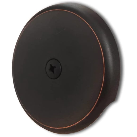 Single Hole Bathtub Drain Overflow Plate with One Matching Screws, Easy to Install, Venetian Bronze