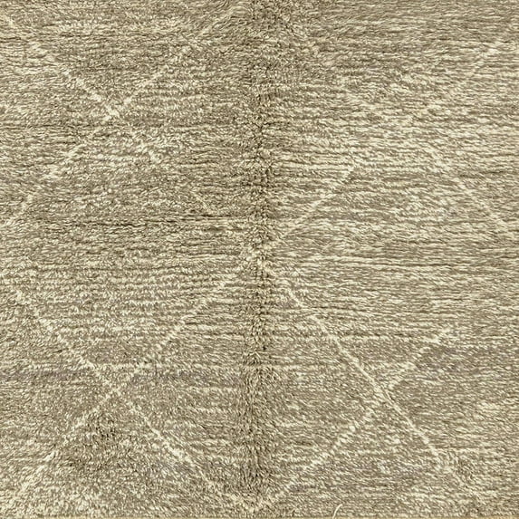 Ahgly Company Indoor Square Abstract Dark Gold Brown Abstract Area Rugs, 5' Square