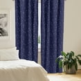 thumbnail image 2 of Ambesonne Space Curtains, Night Skyline with Stars, Pair of 28"x84", Purple White, 2 of 5