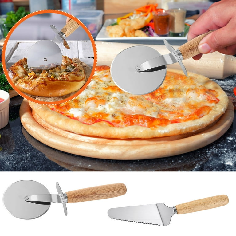 OCS Parts Pro Pizza & Pie Server - Stainless Steel With Wood Handle, 10.25"