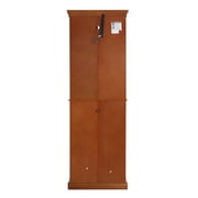 Lighted Curio Cabinet w/Adjustable Glass Shelves, Vintage Storage Cabinet w/Mirrored Back & Glass Doors