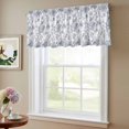thumbnail image 6 of 2 Pack Abstract Gray Floral Valance for Window Watercolor Plants Flowers Leaf Kitchen Valance Rod Pocket Short Curtain Topper Decorative Window Treatment for Living Room Bedroom 60"x18", 6 of 8
