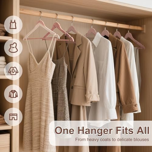 Cedar Hangers for Closet 20 Pack, Smooth Cedar Wood Hangers with Rings, 360° Swivel Hook, U-Shape Notched, Non Slip Pant Bar, Sturdy Wooden Clothes Hanger for Coats, Dresses, Suits