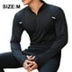 thumbnail image 2 of Camisas de hombre ishing Manga larga Protección solar Senderismo 1/4 Zip Tops (negro) Zhivalor BST3004331-1, 2 of 6