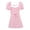 Pink, variant on Women''s Casual Tennis Dress Square Neckline Pleated Doll Dress Sleevesless Chest Strap Everyday Style for Women Green M