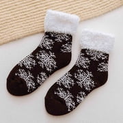EGNMCR Christmas Ornaments,Christmas Tree Ornaments Christmas Tree Decorations Christmas Socks Mid-tube Thickened Coral Fleece Socks Casual Solid Color Coral Fleece Socks Home Socks a socks