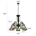 thumbnail image 2 of CHLOE Lighting Innes Tiffany-Style 5-Light Mission Large Chandelier 27" Wide, 2 of 10