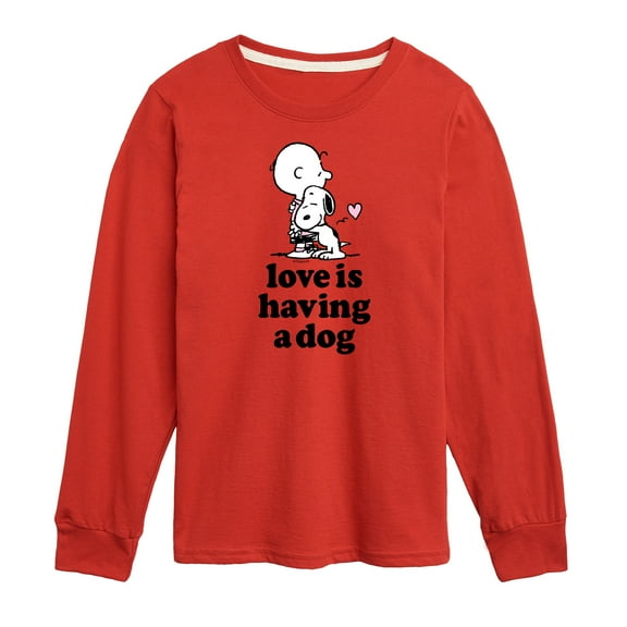 Peanuts - Love Having Dog  - Toddler And Youth Long Sleeve Graphic T-Shirt