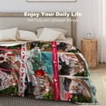 thumbnail image 3 of Custom Christmas Name Blanket for Kids Adults, Personalized Merry Christmas Elk Christmas Tree Fleece Throw Blankets, Christmas Customized Gifts for Family Friends Mom Dad Grandma Grandpa, 3 of 6