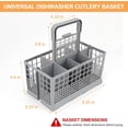 thumbnail image 2 of Tbest Universal Dishwasher Cutlery Basket, 7 Compartments, Grey, Modern Style, 2 of 8