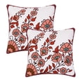thumbnail image 2 of REGALWOVEN Set of 2 Embroidered Decorative Throw Pillow Covers Square Couch Cushion Covers Pink Flower 18" x 18", 2 of 6