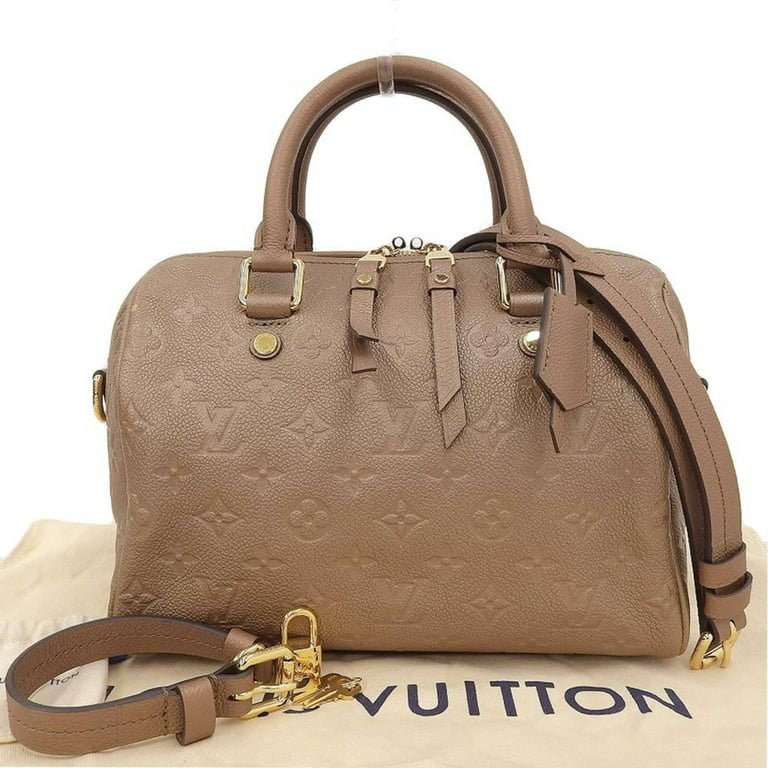 Authenticated Used Louis Vuitton LOUIS VUITTON Monogram Implant Speedy 25  Bandouliere Bag Bronze M41019 