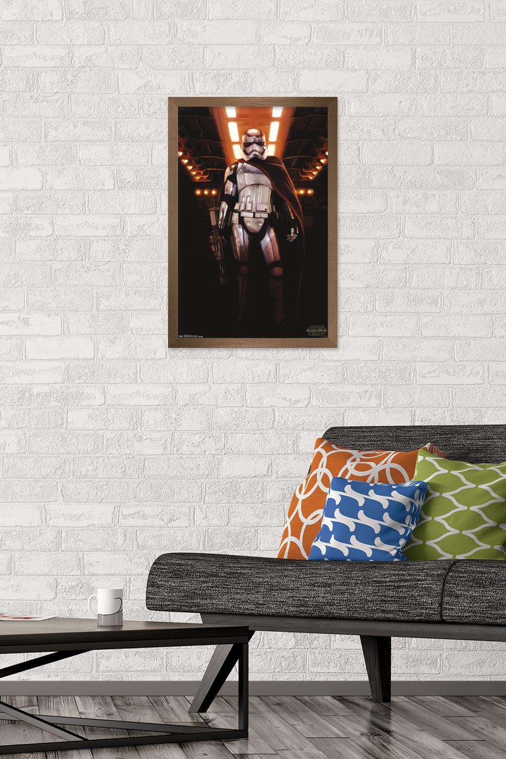 Star Wars: The Force Awakens - Chrome Wall Poster, 14.725" x 22.375", Framed
