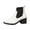 White, variant on Slip On Chelsea Boots for Women, Orthopedic Glossy Croc Print Ankle Booties, Block Heel Business Daily Walking Booties White