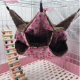 thumbnail image 4 of 3 Layers Hamster Hanging Hammock Labyrinth Rabbit Design Warm Long Fleece Guinea Pig Bed Hedgehogs Nest for Small Animal Winter Hotumn Spring (L, Pink), 4 of 7