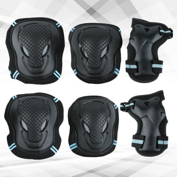 SILENRADAWN Biking Knee Pads 1 Set of Protective Gear for Cycling Skateboarding in Black Blue for Safety