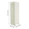 thumbnail image 2 of Shangmakel 6 Drawers Narrow Plastic Organizer Cabinet with Wheels, Vertical Drawer Storage Unit, Mobile Slim Utility Furniture for Office, Living Room, Bedroom, Garage, 2 of 22