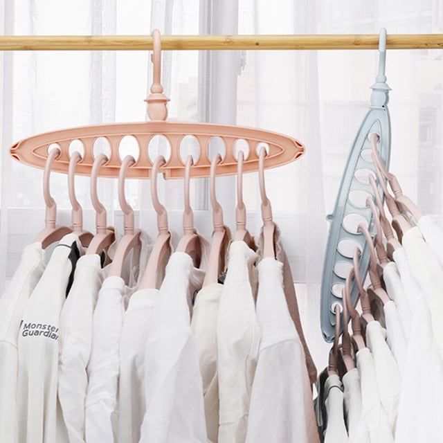 unbranded 5Ud Ropa Y Organizadora Con 9 De Plástico Resistente Para Hogar Rosa