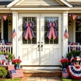 thumbnail image 6 of JollyMart Patriotic American Flag Bow,11.8" 4th of July Stars & Stripes Wreath Bow,Red White Blue Large Decorative Bow for Front Door,Memorial Day,Independence Day,Labor Day Indoor Outdoor Home Decor, 6 of 7