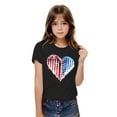 thumbnail image 4 of ZACPNCV Girls 4th of July Shirt Flag T-Shirts for Kids Toddler Patriotic Tee Tops Girls Independence Day Gifts Black 4-5 Years, 4 of 9