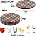 thumbnail image 4 of Christmas Tartan Red Green Plaid Drinks Coasters, Non-Scratch Cork Base Round Cups Mats for for Wooden Coffee Table, Cool Housewarming Gift for Home Decor, 4 of 7