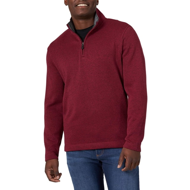 Suéter de polar de manga larga con cierre de un cuarto Wrangler Authentics XL
