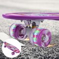 thumbnail image 4 of Purple Skateboard, Portable Children Skateboard, For Kids Beginners, 4 of 8